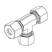 TOMPKINS Hydraulic Fitting-Metric CompressionS30(42X2.0) UNION TEE MC6022-S30-S30-S30